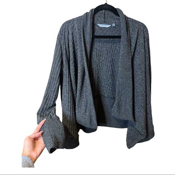 Athleta Grey Wrap Cardigan Size M - Picture 2 of 5
